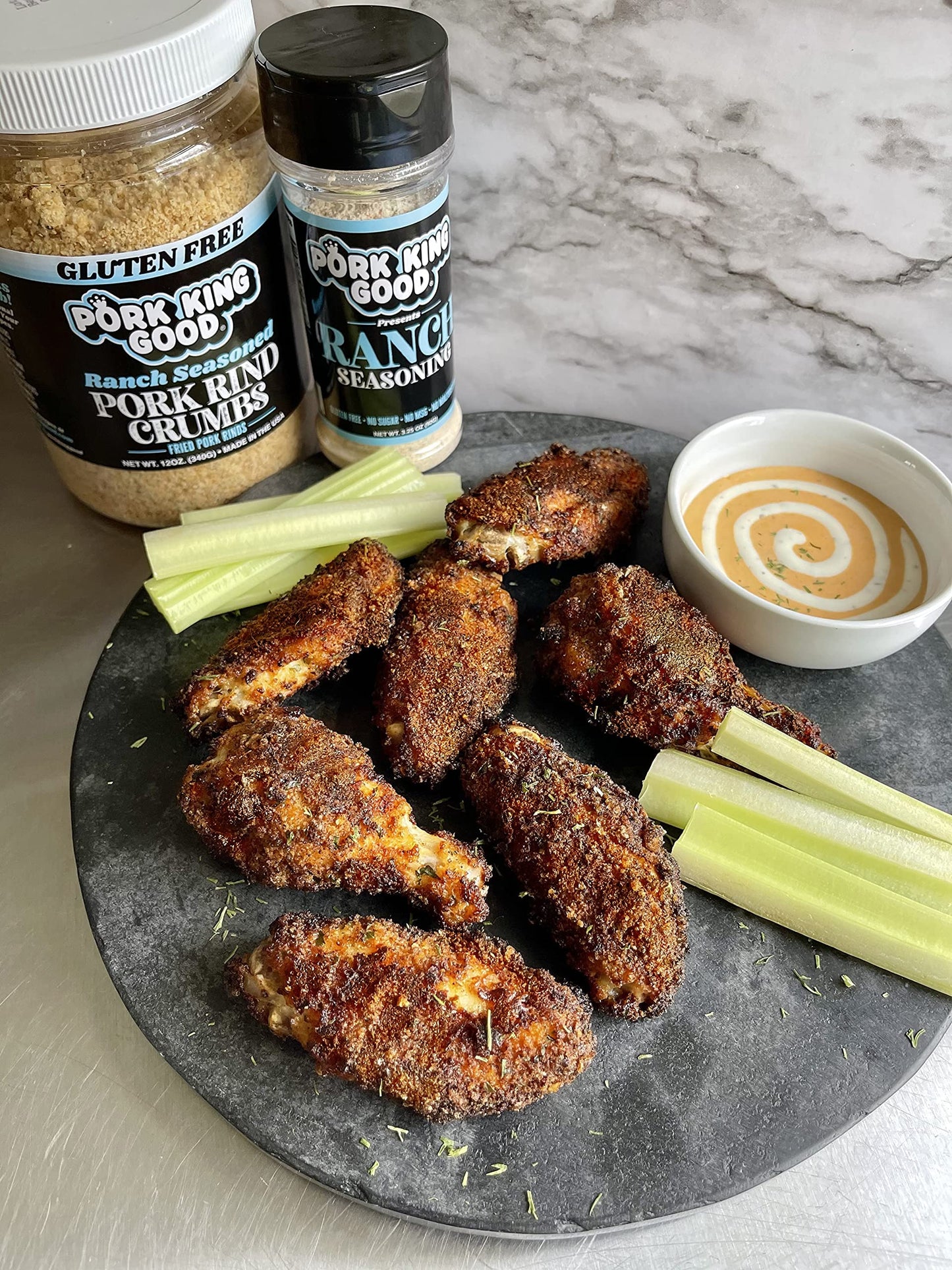 Pork King Good Ranch Seasoning for Cooking and Popcorn Seasoning - Keto Friendly, Paleo, No MSG, Gluten Free (Ranch, Single Shak