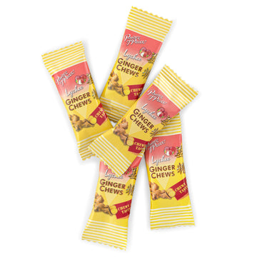 Prince of Peace Ginger Chews with Lychee, 1 lb. - Candied Ginger - Lychee Flavored Candy - Lychee Ginger Chews