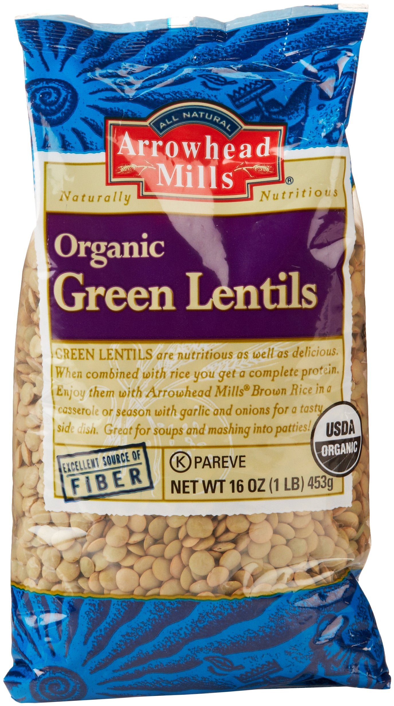 Arrowhead Mills Lentils Green, 1 Lb