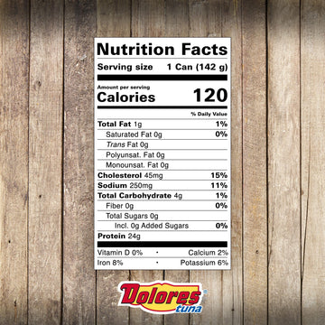 Dolores Tuna Chunk Light Yellowfin Tuna In Water, 5Oz Canned Tuna (Pack Of 1)