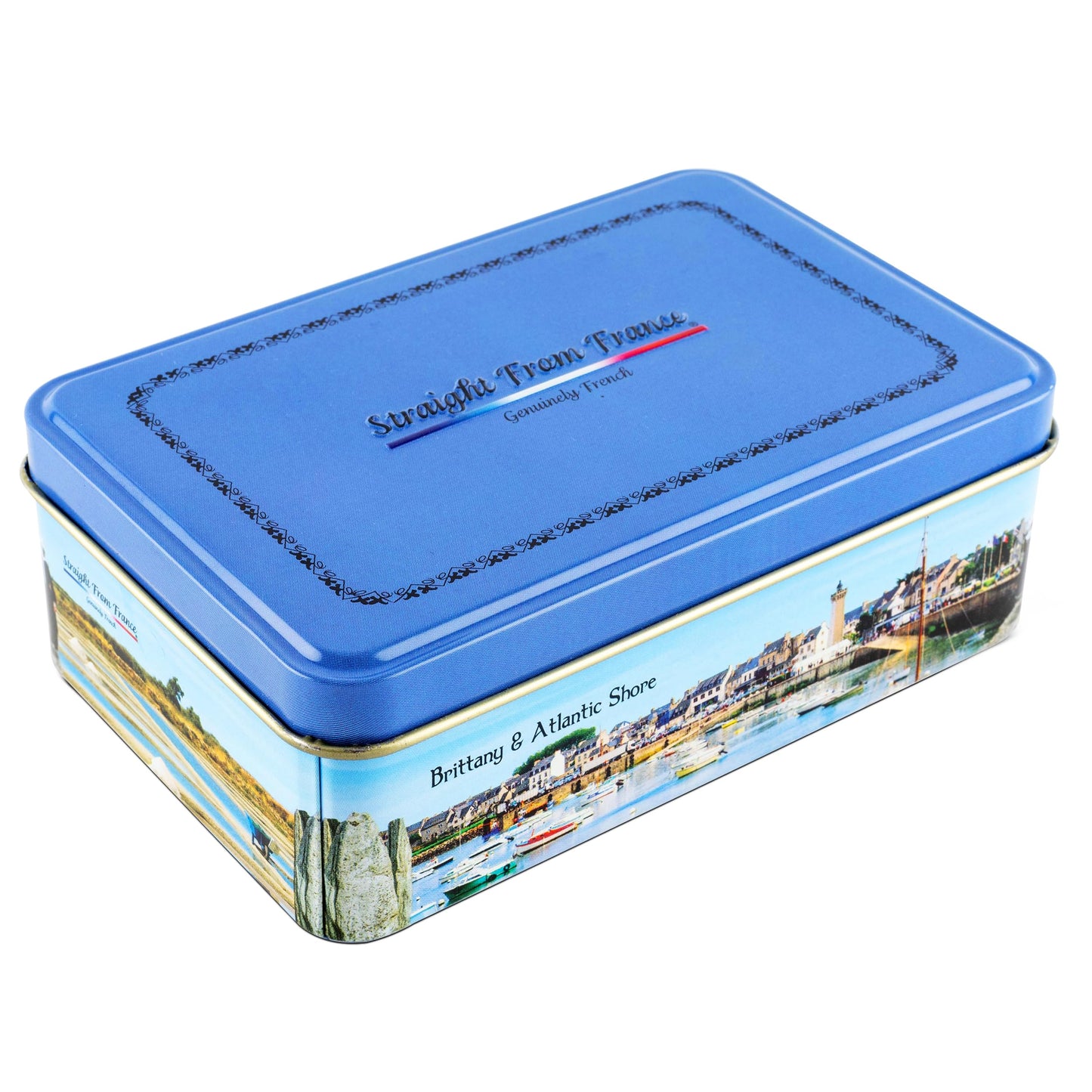 Straight From France Salted Butter Caramels, Gourmet Toffees From France In Brittany Themed Tin, Ideal Candy Gift Tin 7 Oz