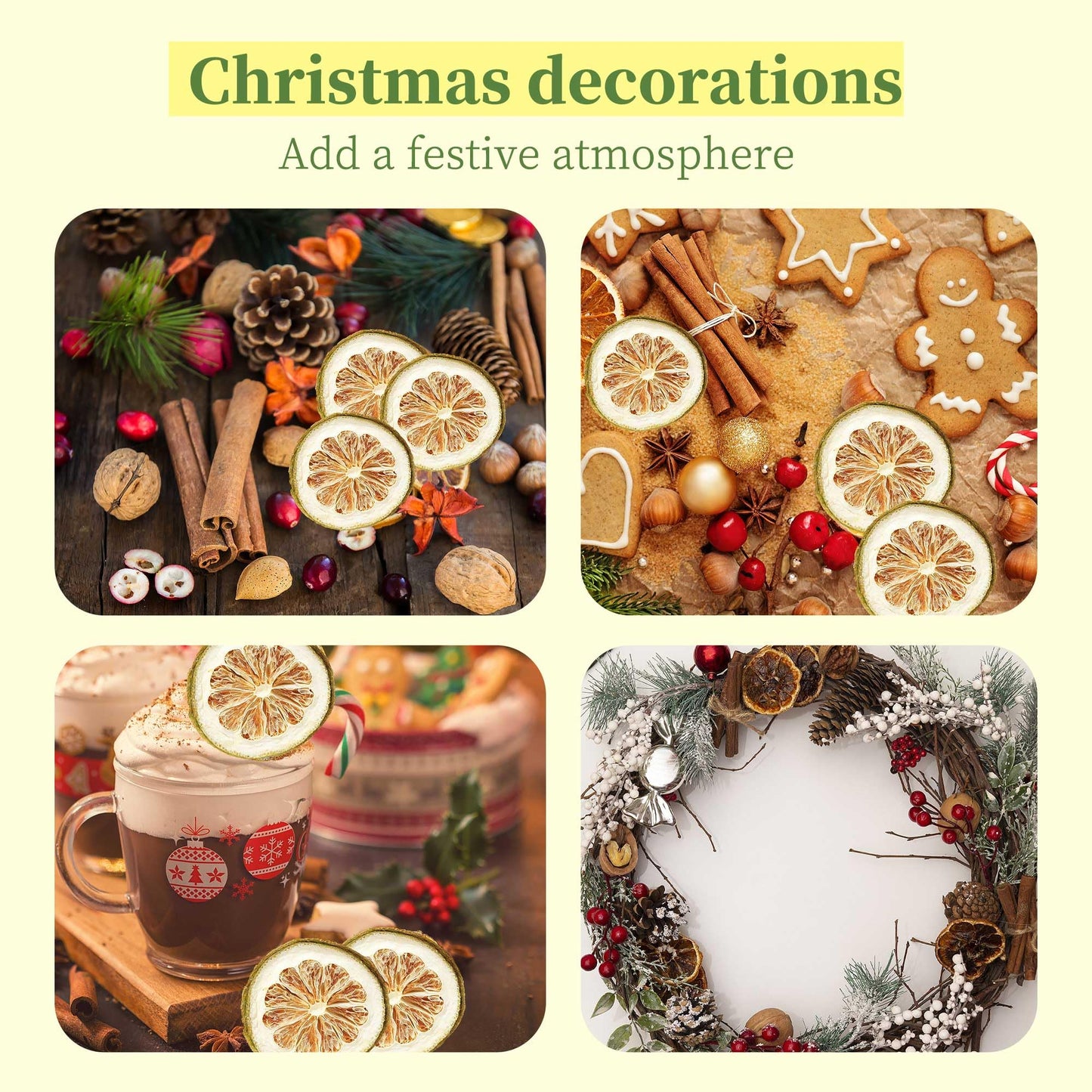 Syveyilla Dried Lime Slices, 100% Natural Dehydrated for Cocktails, Baking & Crafts, 85g/3oz