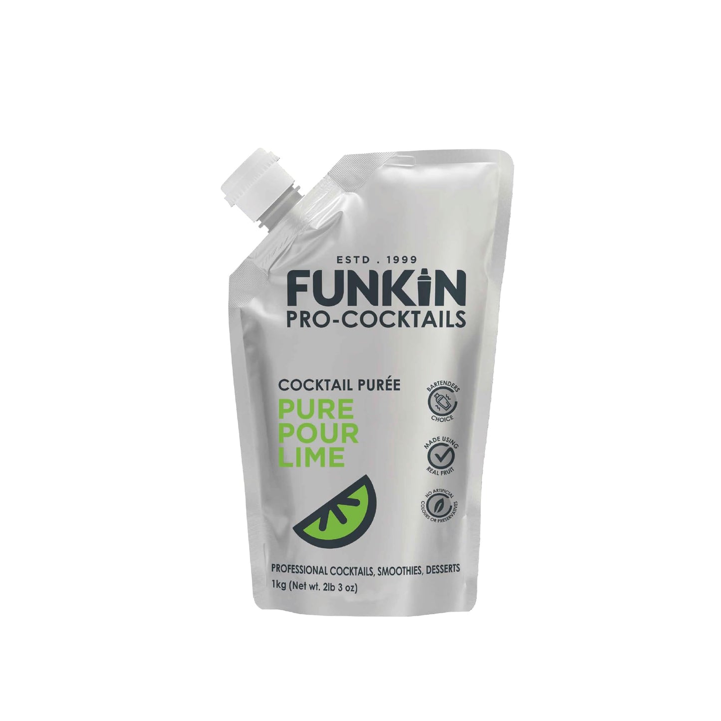 Funkin Pure Pour Lime Juice | 100% Real Lime Juice, No Additives | 2.2 lbs, Model PRAZLI100005