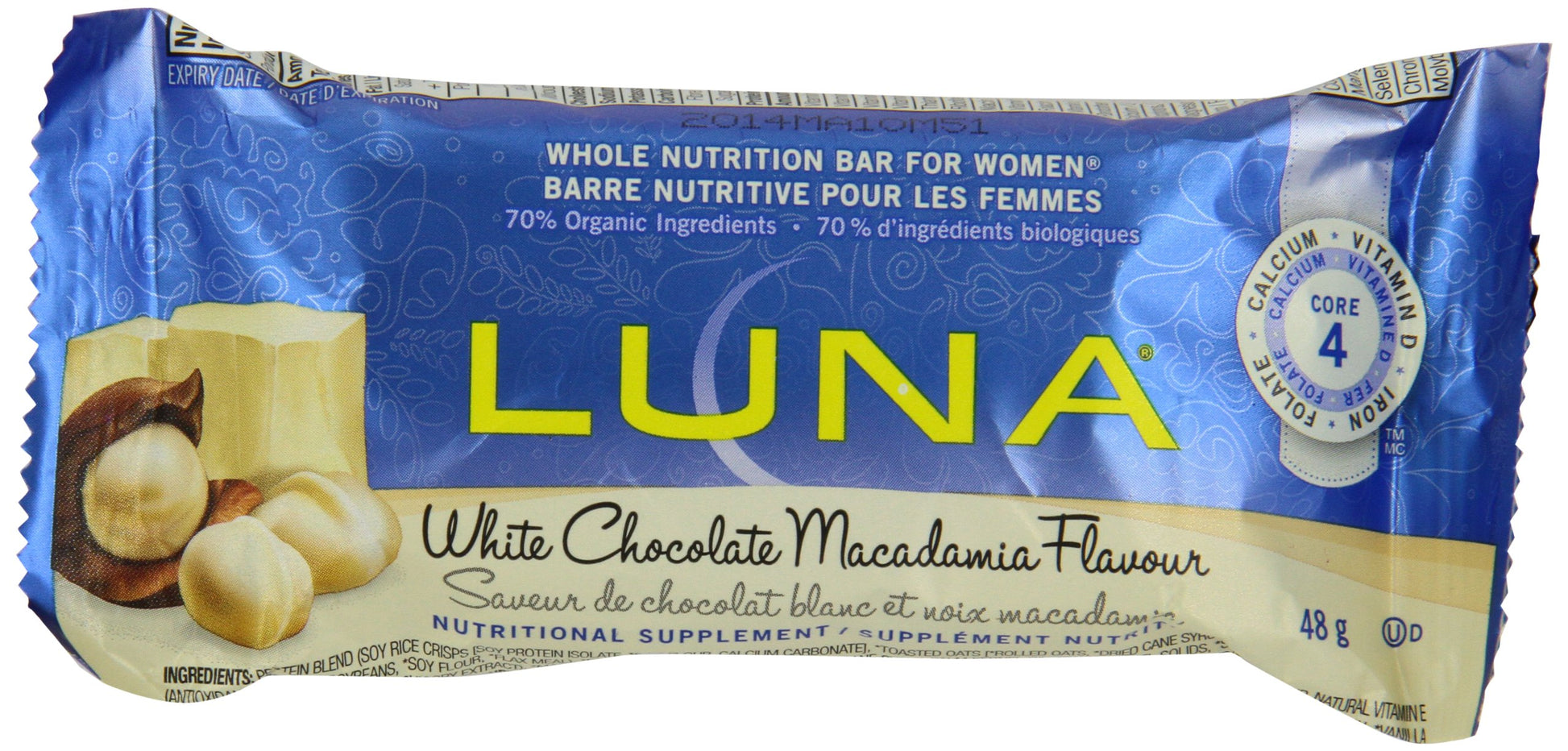 Clifbar Clifbar Luna Bar - White Chocolate Macadamia White Chocolate Macadamia, - Men'S