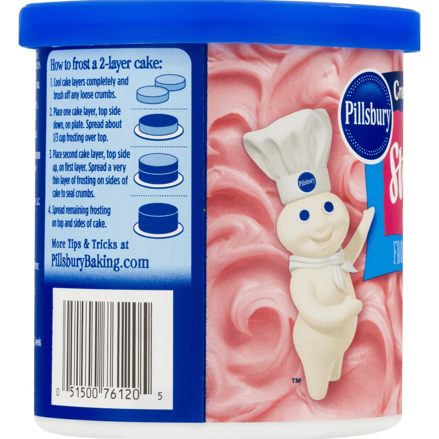 Pillsbury Creamy Supreme Strawberry Frosting, 16-Ounce, 8 Count