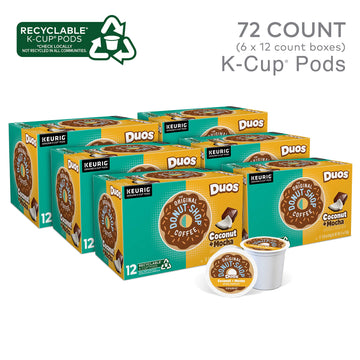 The Original Donut Shop Duos Coconut + Mocha Keurig Single-Serve K-Cup Pods, Medium Roast Coffee, 72 Count