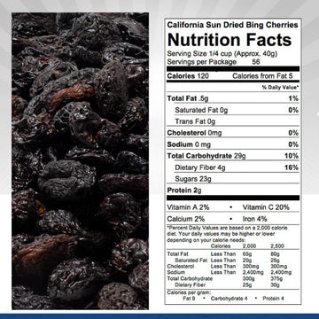 Traina Home Grown California Sun Dried Natural Pitted Cherries - Healthy, Natural, No Added Sugar, Non Gmo, Gluten Free, Kosher Certified, Vegan, Dark Red, Value Size (5 Lbs)