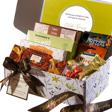 Broadway Basketeers Sympathy Gift Box - Gourmet Delight - Kosher Sympathy Food Baskets for Delivery - Perfect Care Package Box o