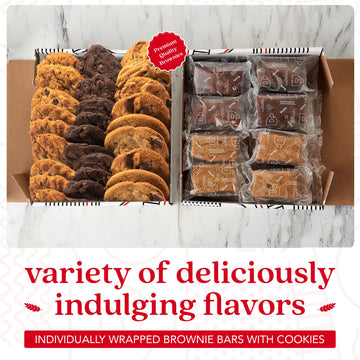 DAVIDS COOKIES Assorted Cookies & Brownies in Carton Box | Enjoy Our Homemade, Delicious, Great for Sharing Freshly-Baked Food