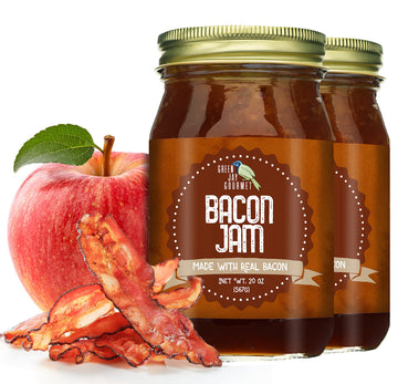 Green Jay Gourmet Bacon Jam - Classic Spread for Burgers, Sandwiches, Toast, Charcuterie - Sweet & Savory Flavoring for Meat Cut