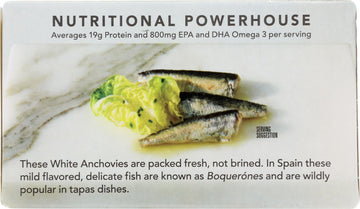 Wild Planet, Anchovies Wild In Olive Oil, 4.37 Ounce