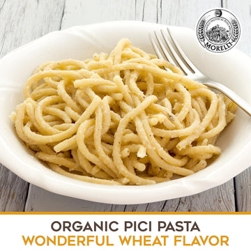 Morelli Pici Pasta Di Toscana - Gourmet Italian Pasta - Organic Pici Noodles - Thick Organic Pasta Nests Made In Italy From Duru