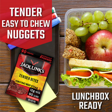 Jack Links Beef Steak Tender Bites, Teriyaki, 1.25 Ounce, Pack of 10