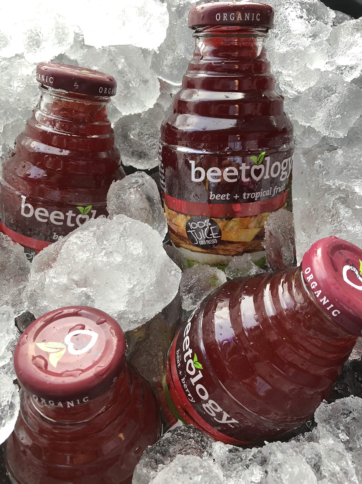 Beetology Organic Beet and Cherry Juice, 8.45oz (6 Pack) | 100% Cold Pressed | Heart Healthy | Nutrient Packed Vegetable Juice |
