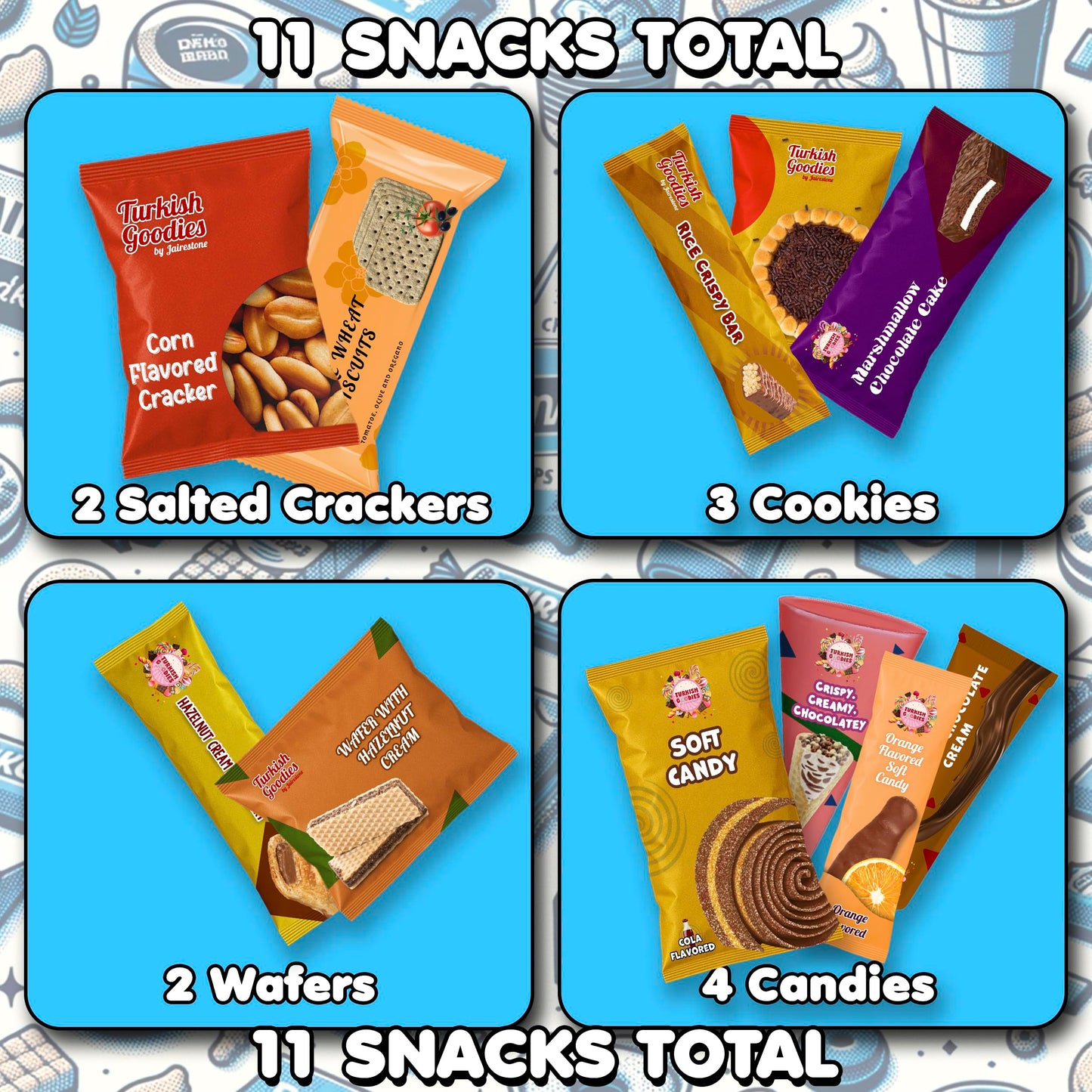 Turkish Goodies Snack Box - Snack From Around The World Box - Exotic Foreign Snacks & Candy - International Snack Box for Colleg