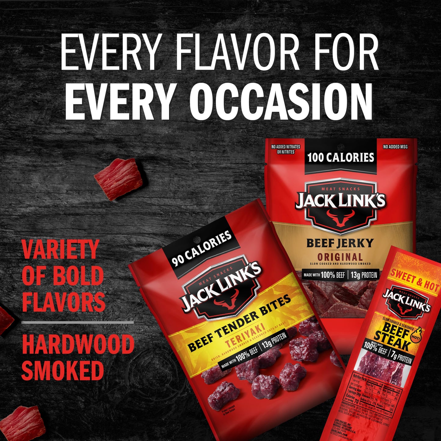 Jack Link'S Beef Jerky Gift Basket Variety Pack - Includes Delicious Meat Sticks, Beef Steaks, And Tender Bites, Great Gift For