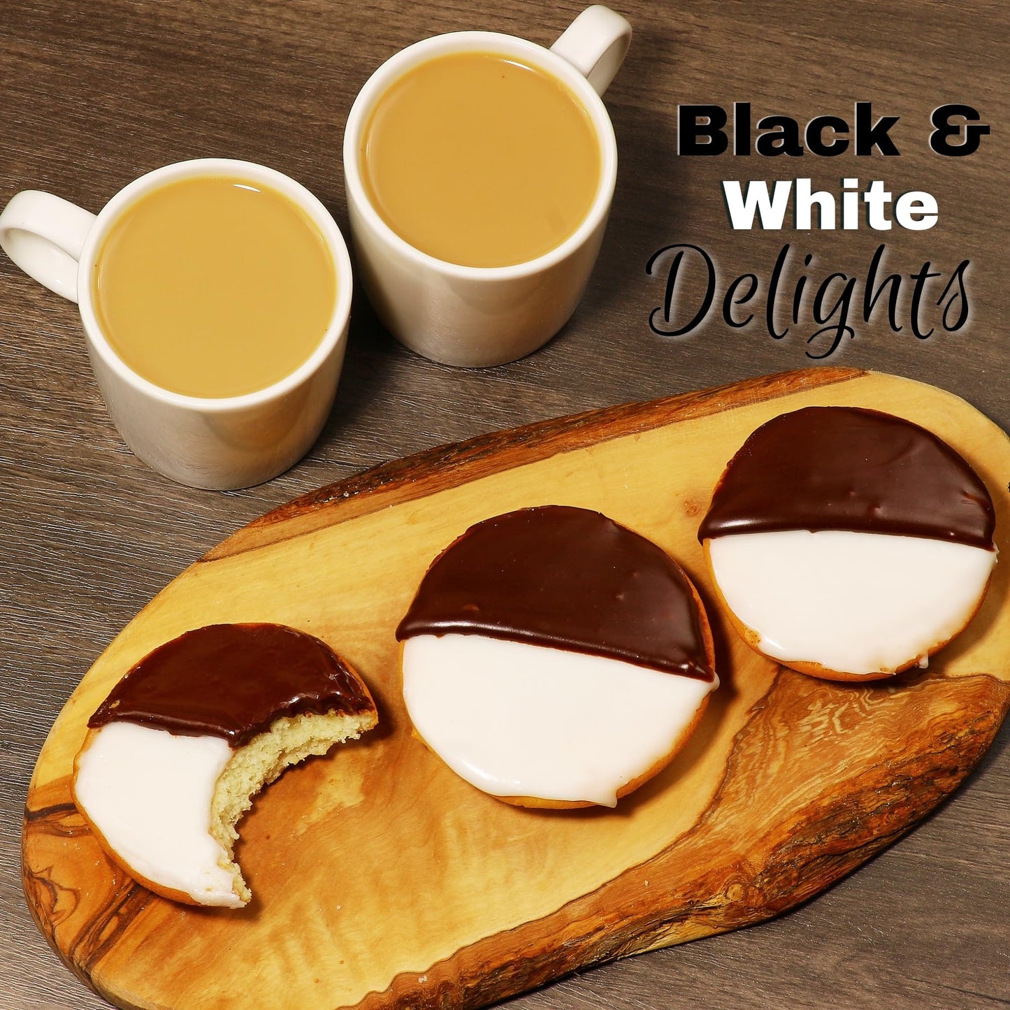 Black And White Cookies | 20 Gourmet Cookies Individually Wrapped | Ny Style Black & White Cookies | Easter Food Gift Baskets |
