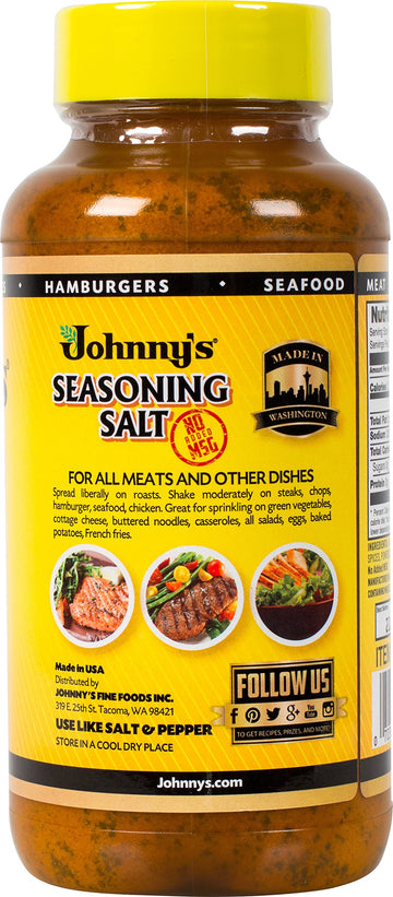 Johnnys Seasoning Salt, No Msg, 42 Oz
