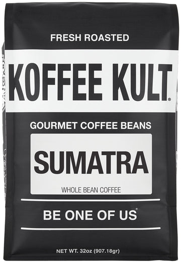 Koffee Kult Dark Roast Sumatra Coffee Beans - Whole Bean, 32oz