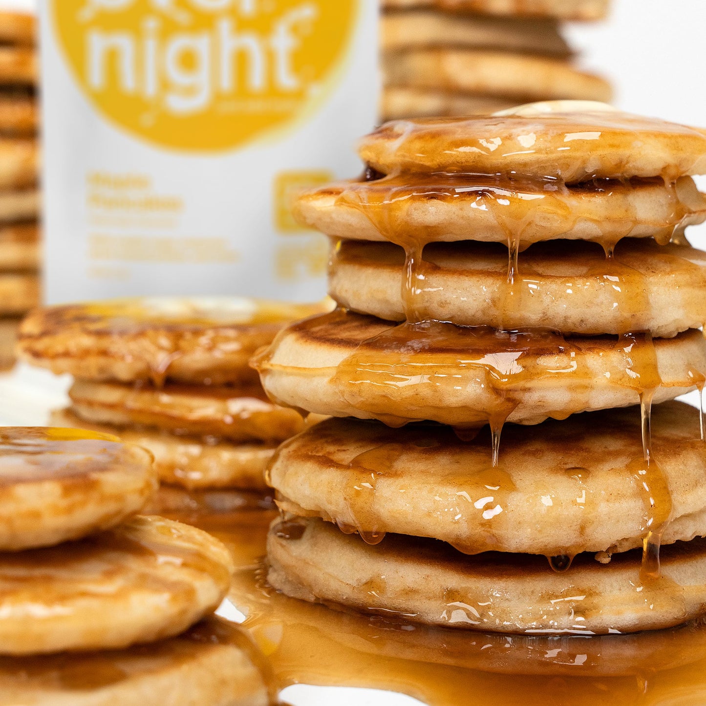 Oats Overnight Maple Pancakes Oatmeal - Dairy Free, High Protein, Low Sugar, Gluten Free, 2.5oz Pack of 16