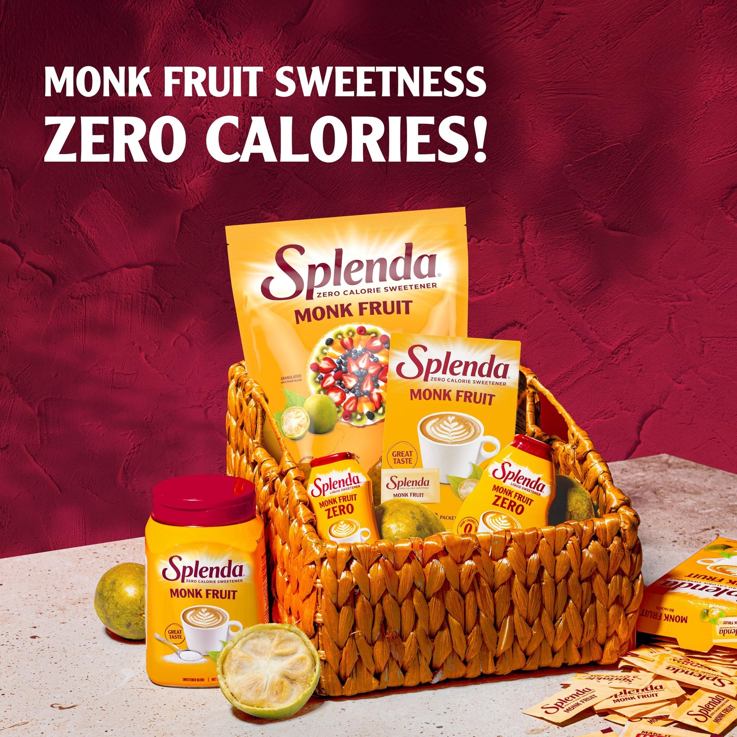Splenda Monk Fruit Liquid, Zero Calorie Sweetener Drops, 1.68 Fl Oz (Pack Of 1)