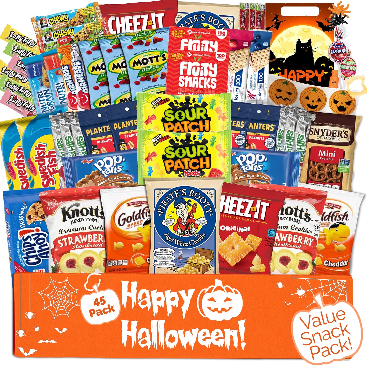 SWEET CHOICE GIFTBASKETS Halloween Care Package Snack Box - 45 Piece Assortment for Kids, College Students, and Office Treats