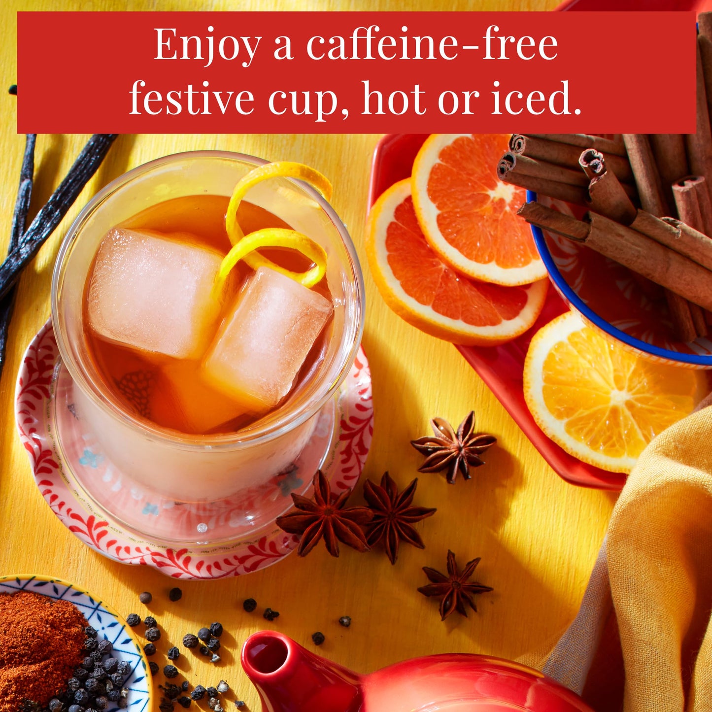 The Republic of Tea Mulled Apple Spice Herbal Tea, 36 Bags, Naturally Caffeine Free, Model 0742676406518