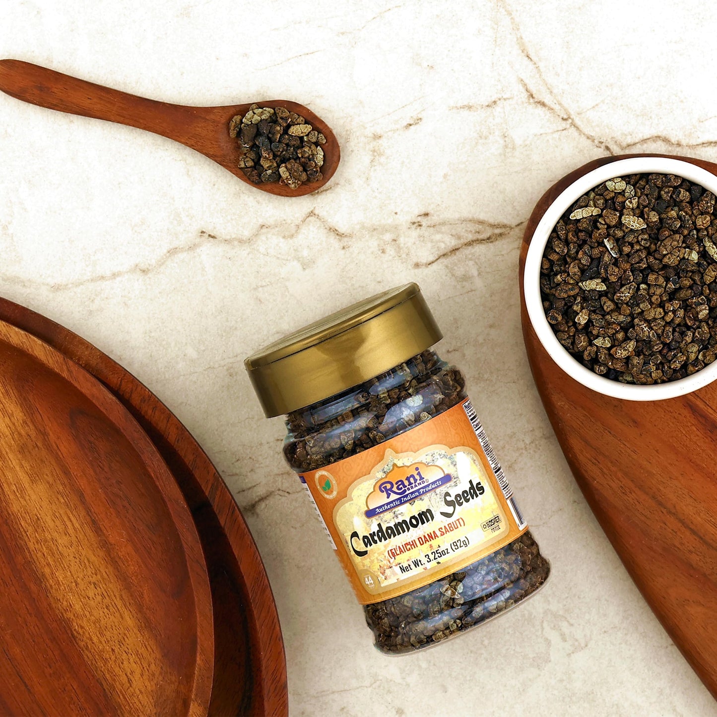 Rani Cardamom (Elachi) Decorticated Seeds Indian Spice 3.25Oz (92G) Pet Jar~ All Natural | Vegan | Gluten Friendly | Non-Gmo | Indian Origin