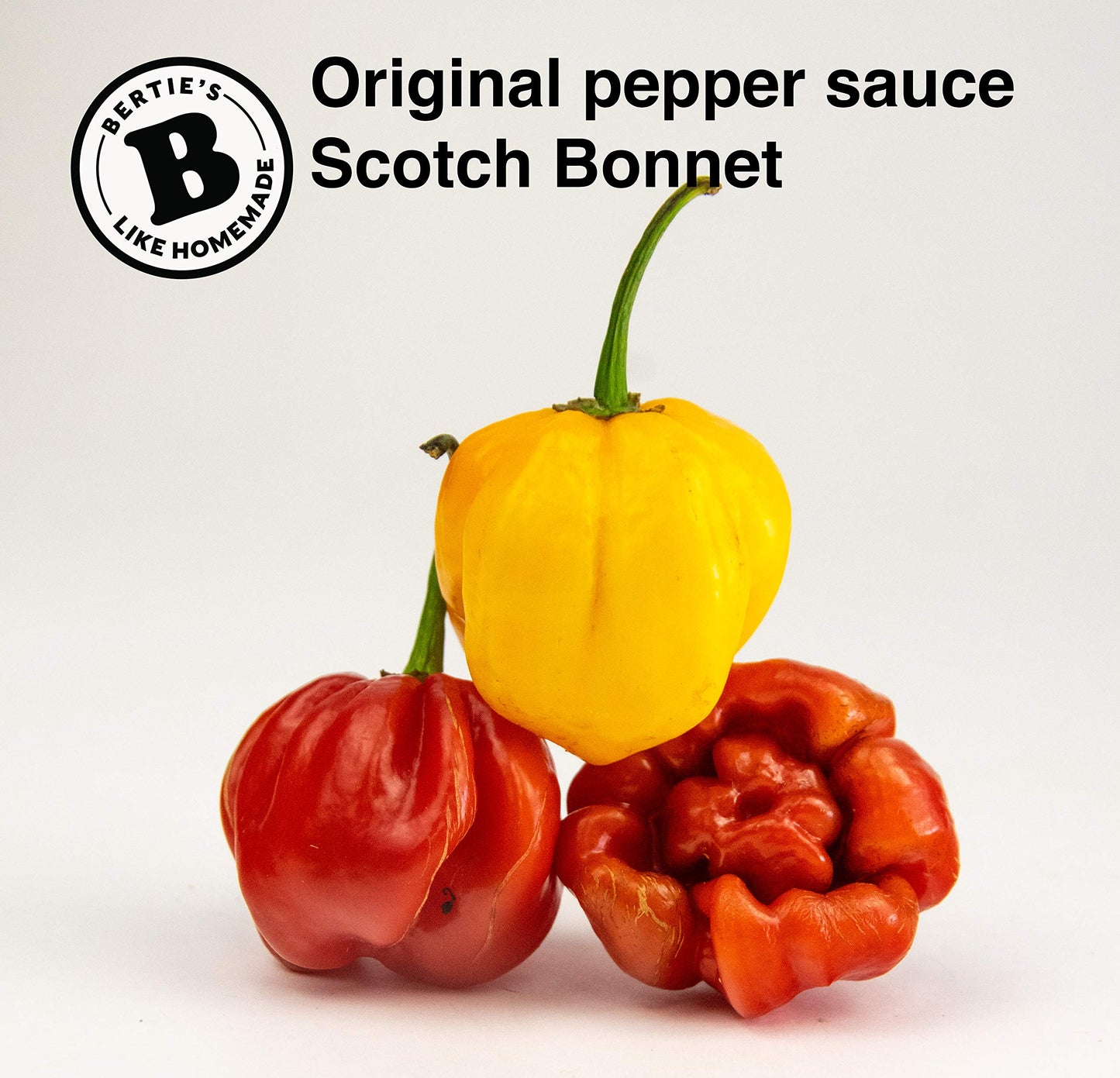 Berties Original Pepper Sauce - 17 Oz (500ml) - Made with Trinidad Moruga Red & Scotch Bonnet Peppers - Great Flavor & Heat