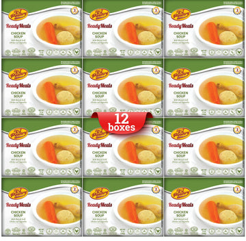 Kosher Matza Ball Chicken Soup & Vegetables, Chometz Not For Passover, Mre Meat Meals Ready To Eat, Shabbos Food (12 Pack) Prepa
