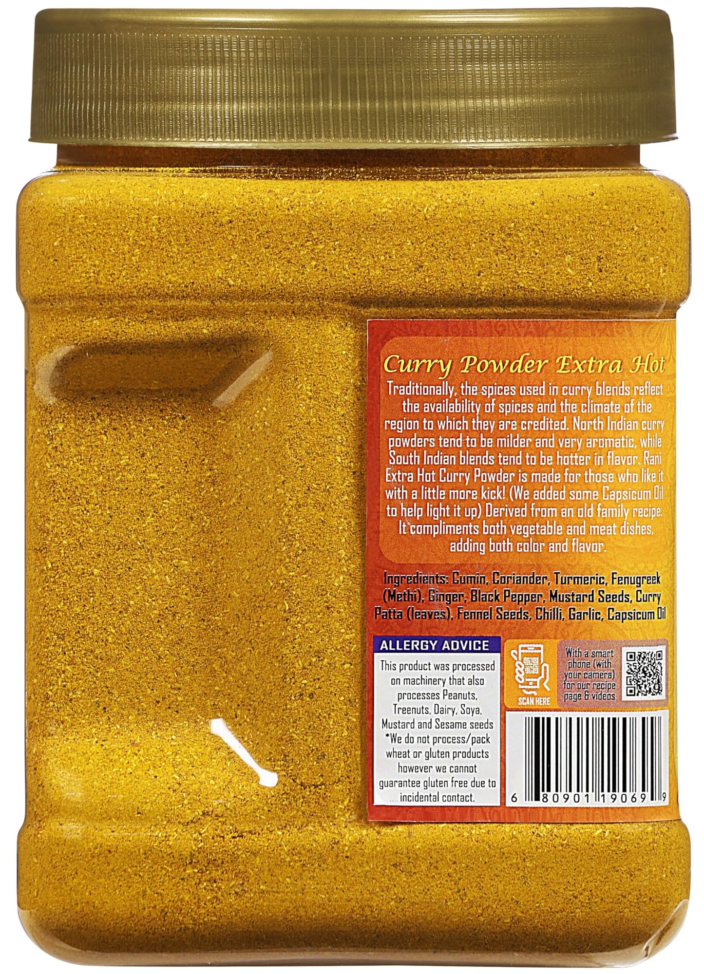Rani Curry Powder Extra Hot (11-Spice Authentic Indian Blend) 16Oz (1Lb) 454G Pet Jar ~ All Natural | Salt-Free | Vegan | No Colors | Gluten Friendly | Non-Gmo | Indian Origin