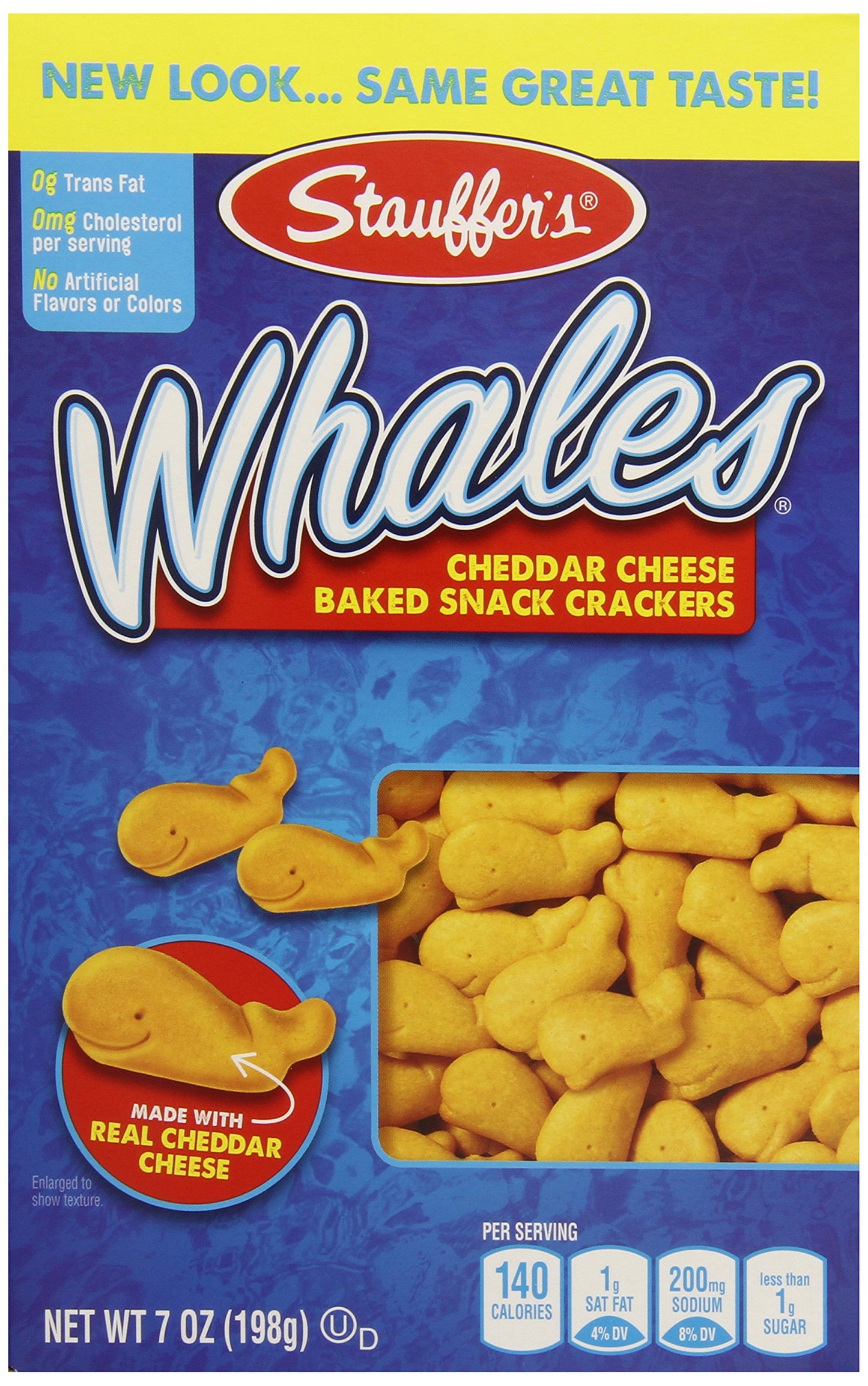 Stauffer'S Whales Snack Crackers, Baked Cheddar, 7 Ounce