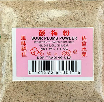 Li Hing Mui Powder Hawaiis Fav Snack Seasoning Sour Plum 1.8Oz - No Aspartame