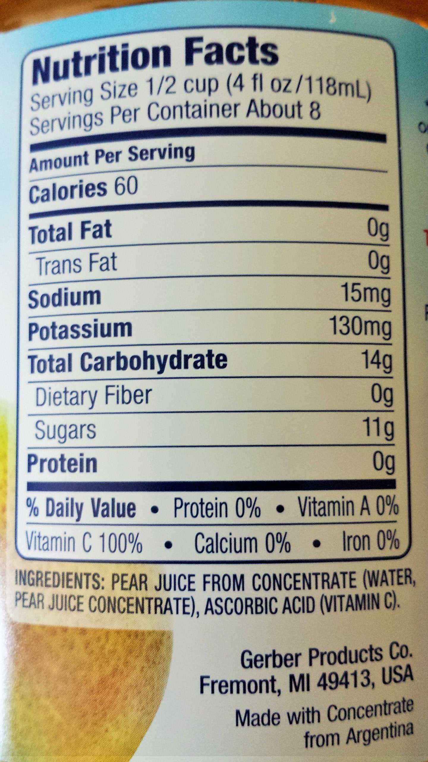 Gerber Toddler Juice Bottles (Pear)