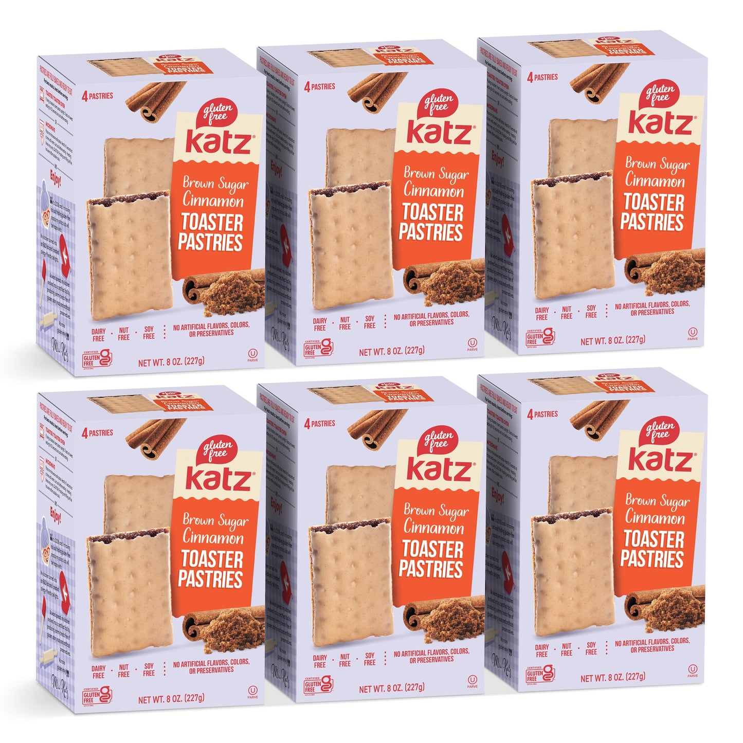 Katz Gluten Free Toaster Pastries. Cinnamon. Easy Breakfast Food Or Anytime Healthy Snacks For Adults & Kids. Gluten Free. Dairy Free, Nut Free, Peanut Free, Soy Free. Kosher Snacks. Healthy Snacks For Adults & Kids 8 Oz (Pack Of 6)