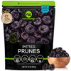 Dried Prunes Pitted Unsweetened, Dry Plums No Sugar Added (32Oz - 2 Lb) Packed Fresh In Resealable Bag - Sweet Fruit Snack Treat