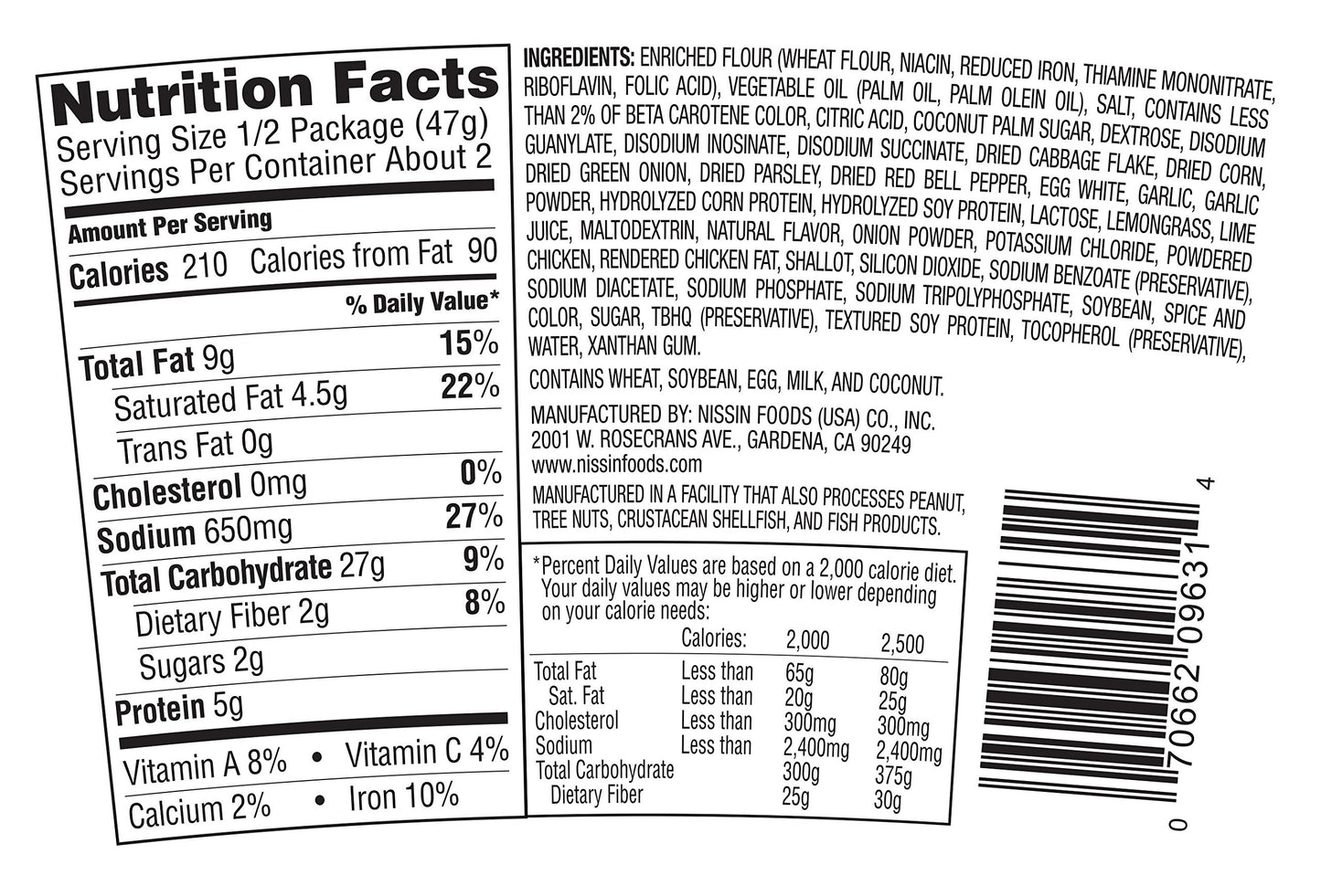 Nissin Hot and Spicy Chicken Flavor Ramen Noodle Soup, 3.32 Ounce (Pack of 18)