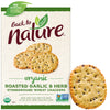 Back To Nature Organic Stoneground Wheat Crackers, Roasted Garlic & Herb - Dairy Free, Non-Gmo, Made With Whole Grains & Flax Se