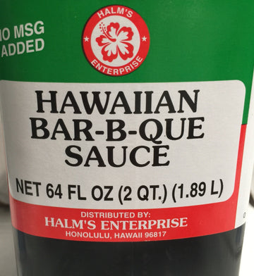Halm'S Hawaiian Bbq Bar-B-Que Sauce 64 Ounce Bottle