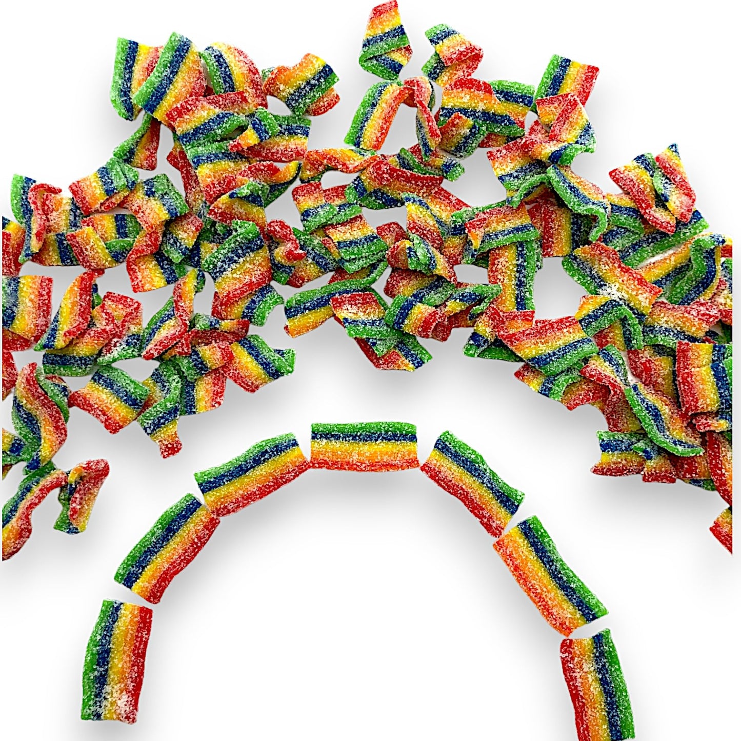 Premium Mini Sour Rainbow Belts-1.5 Lbs Sour Belts In Assorted Rainbow Flavors-Deliciously Chewy And Intensely Sour Candy For Pa