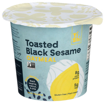 Yishi - Oatmeal Cup Toasted Black Sesame - Case Of 6 - 1.76 Ounces