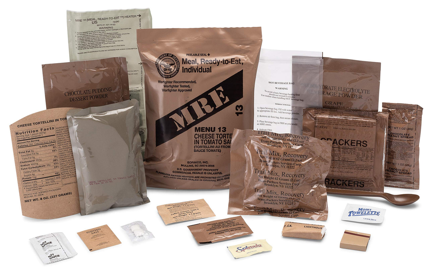 Can Man MRE Variety Pack - 12 Freeze Dried Meals with Flameless Heater for Emergency Survival & Hunting