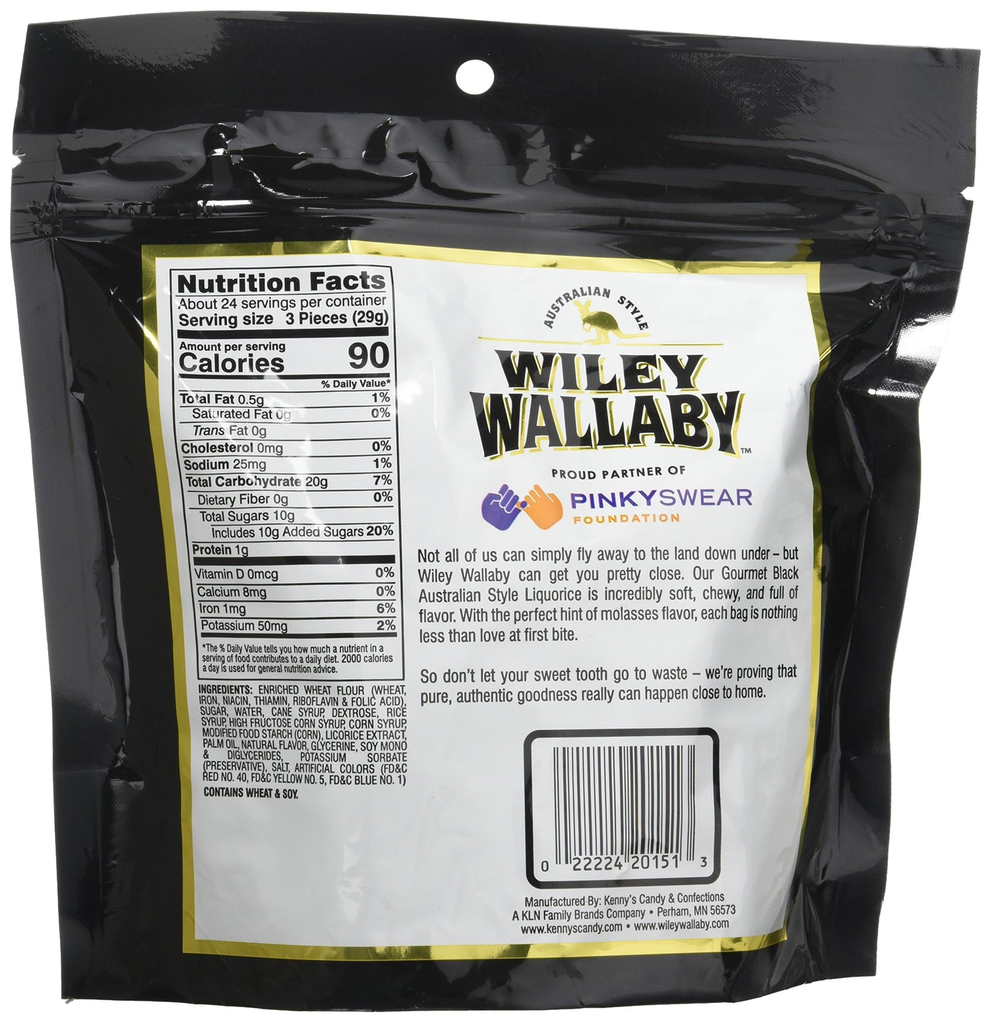 Wiley Wallaby Australian Goumet Style Black Licorice Candy 24 Oz. (Pack Of 4)4