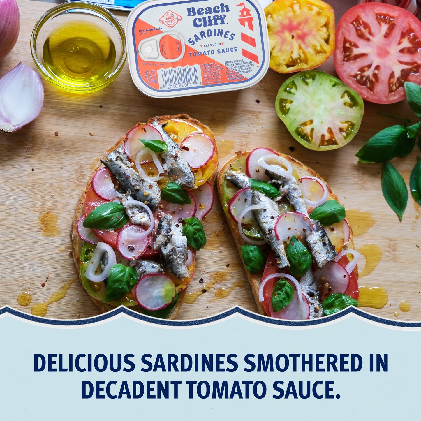 Beach Cliff Wild Caught Sardines In Tomato Sauce, 3.75 Oz Can (Pack Of 12) - 16G Protein Per Serving - Gluten Free, Keto Friendl