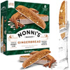 Nonnis Gingerbread Biscotti Holiday Cookies - Gingerbread Cookies - Gingerbread Christmas Cookies w/Almonds & White Icing - Biscotti Individually Wrapped Cookies - Italian Cookies - 6.88 oz