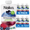 Noka Superfood Fruit Smoothie Pouches, Blueberry Beet, Healthy Snacks with Flax Seed, Prebiotic Fiber and Plant Protein, Vegan a