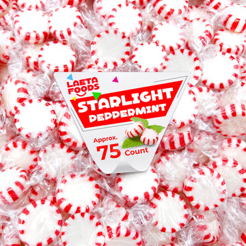 Starlight Peppermints | 1 Pound Bag | Hard Candy Red White Stripped, Individually Wrapped
