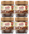 Nutio Milk Chocolate Hazelnut Spread, More Hazelnut, Less Added Sugar, Palm Oil and Gluten Free, Non GMO, Peanut Free, 56oz (4 P