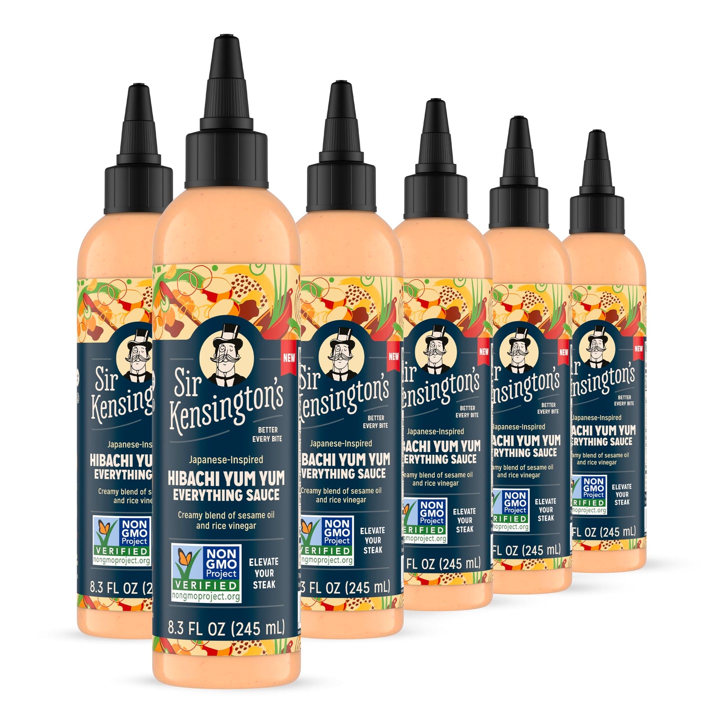 Sir Kensington'S Everything Sauce Hibachi Yum Yum Sauce, 6 Pk For Dressing, Dipping & Drizzling, Non-Gmo, Certified Humane, Keto