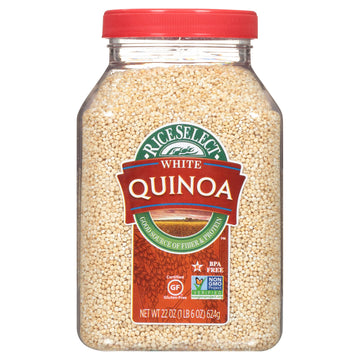 Riceselect White Quinoa, Premium Gluten-Free Seed, Star-K Kosher, And Non-Gmo Quinoa, 22-Ounce Jar